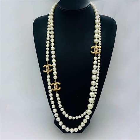 chanel pearl necklace|chanel pearl necklace vintage.